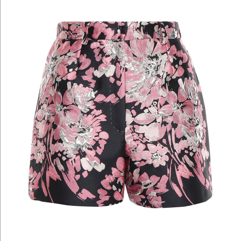Dolce and Gabbana metallic silk shorts NWT US Sz 2